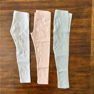 Tea Collection Leggings Set - White, Pink, and Gray Size 6 NWT